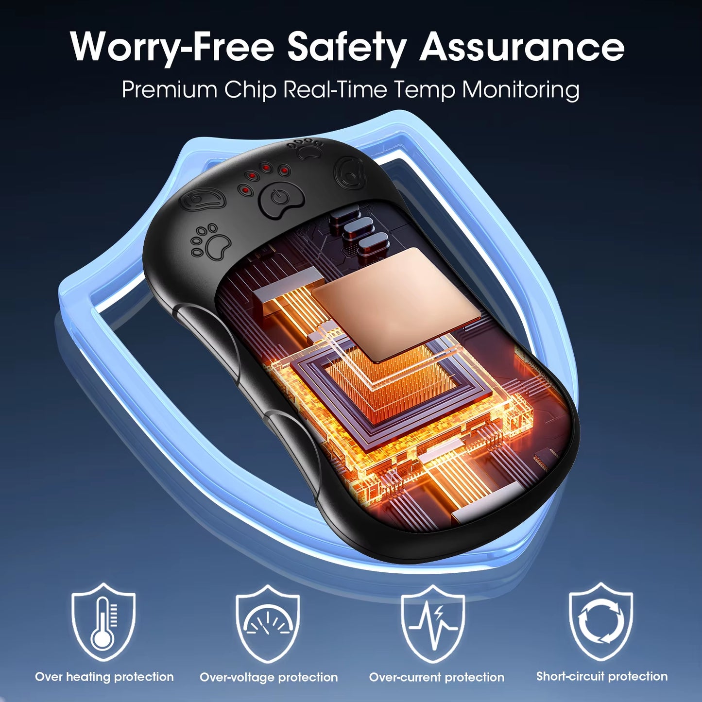 Burrr Paws™ Rechargeable Hand Warmers (2-Pack) Chilly Dog