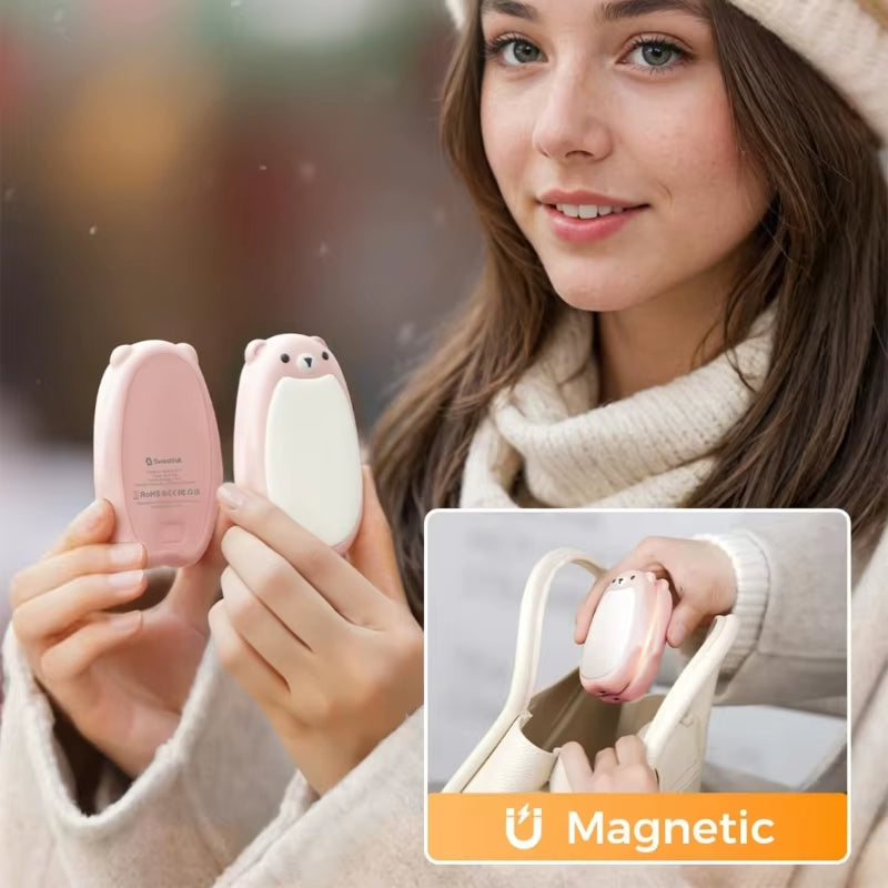 Rechargeable Pocket Hand Warmers with 3 Heat Levels Delicate Design for Daily Commutes Portable Hand Heating Attachment System