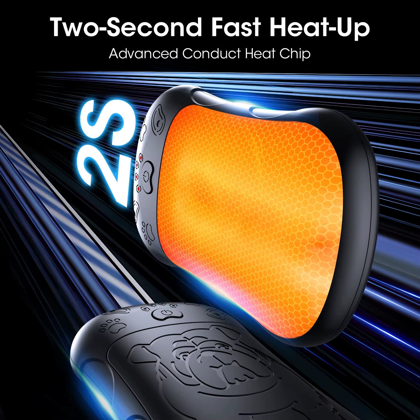 Burrr Paws™ Rechargeable Hand Warmers (2-Pack) Chilly Dog