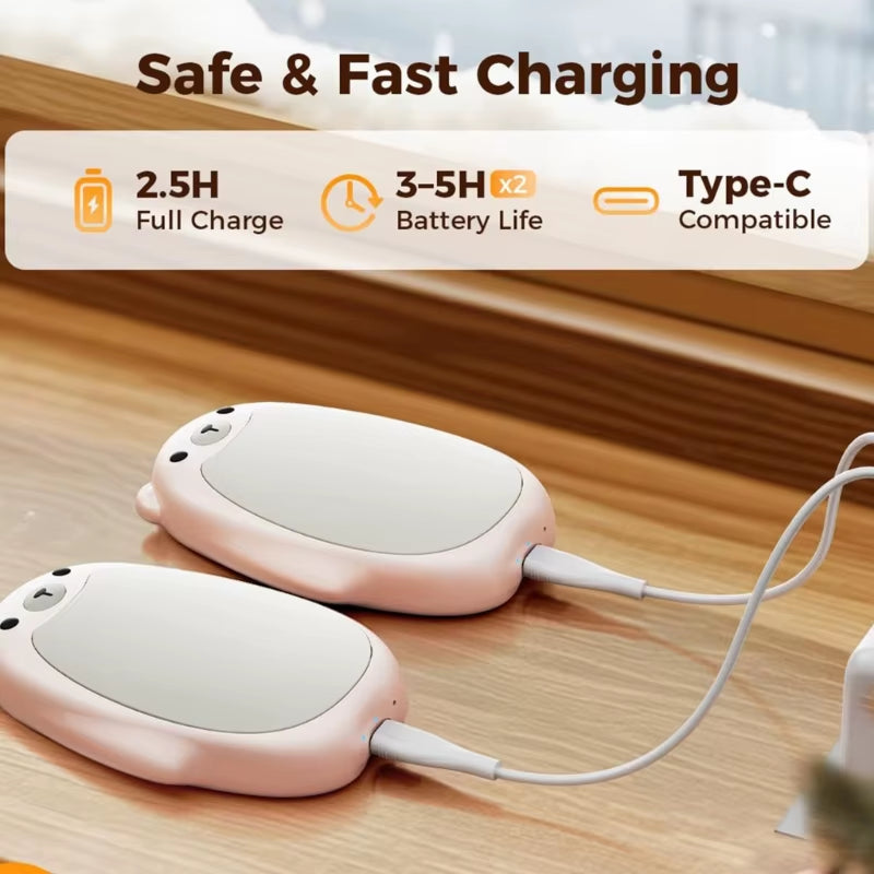 Rechargeable Pocket Hand Warmers with 3 Heat Levels Delicate Design for Daily Commutes Portable Hand Heating Attachment System